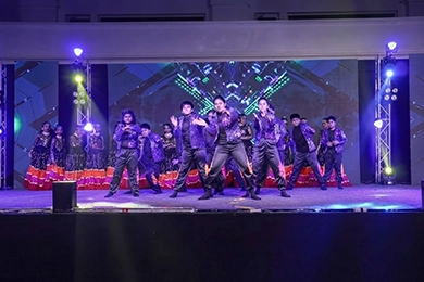 Cultural activities encouraging high school student participation with group dance.