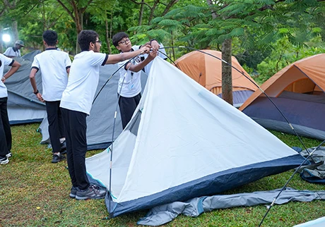Students taking part in academic activities that support classroom learning and development