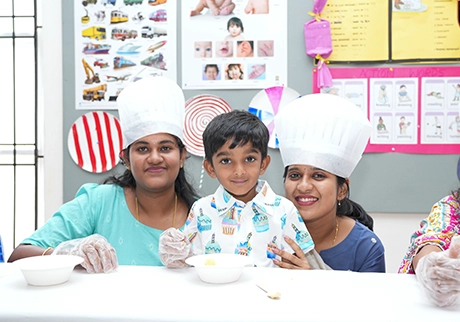 Children taking part in a fun cooking activity during an experiential school learning event