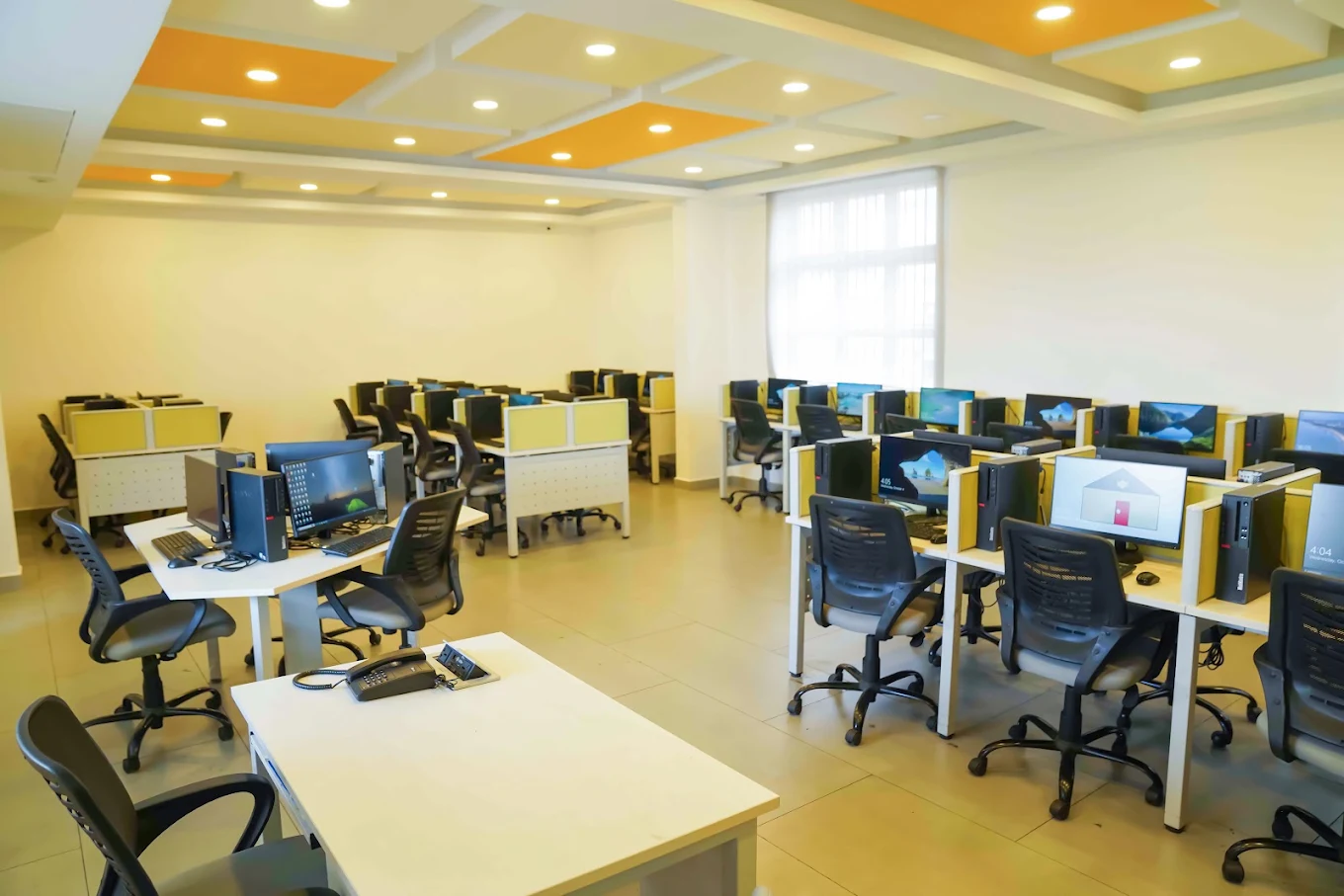 Technology-based computer learning lab equipped with modern systems for student education.